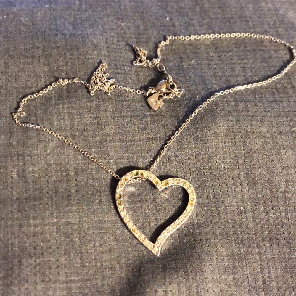 Swarovski heart necklace some stones missing